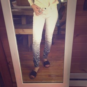 💋Calvin Klein White and Black Patterned Jeans